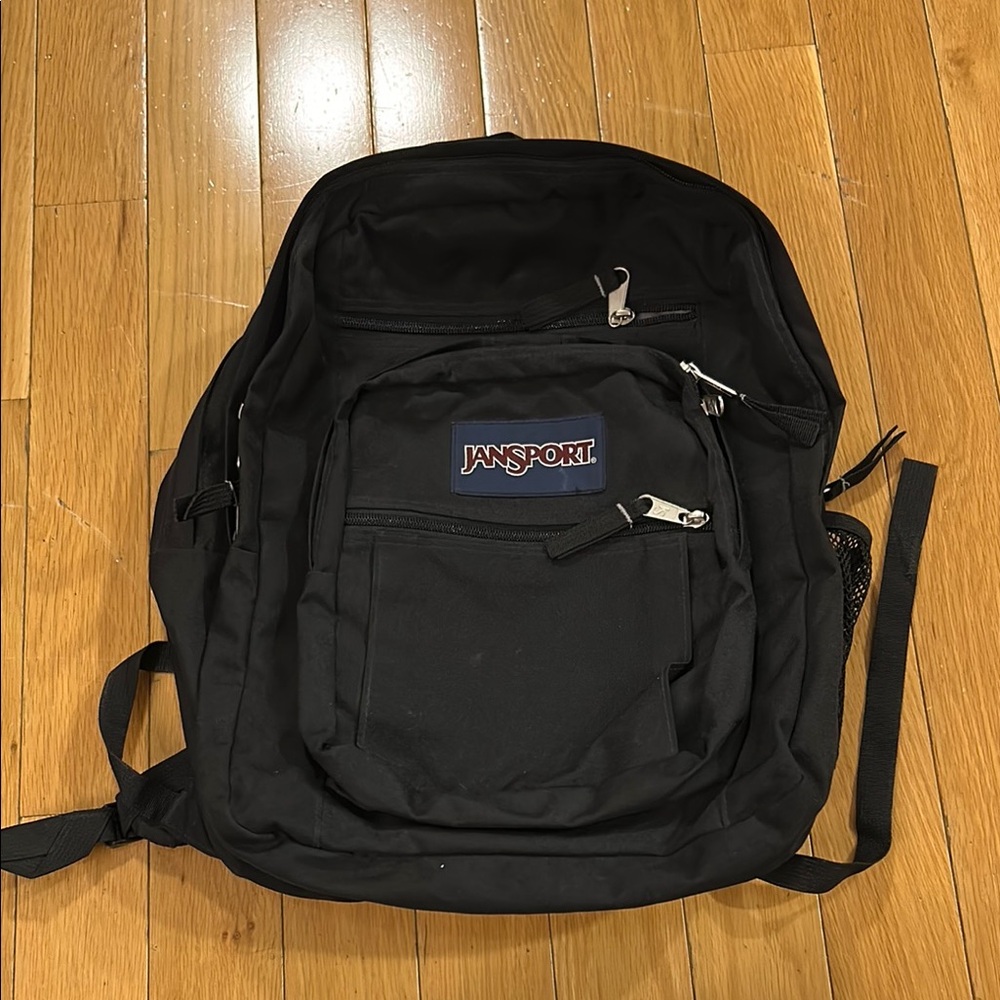 JANSPORT Big Student Backpack Book Bag Black Tdn7